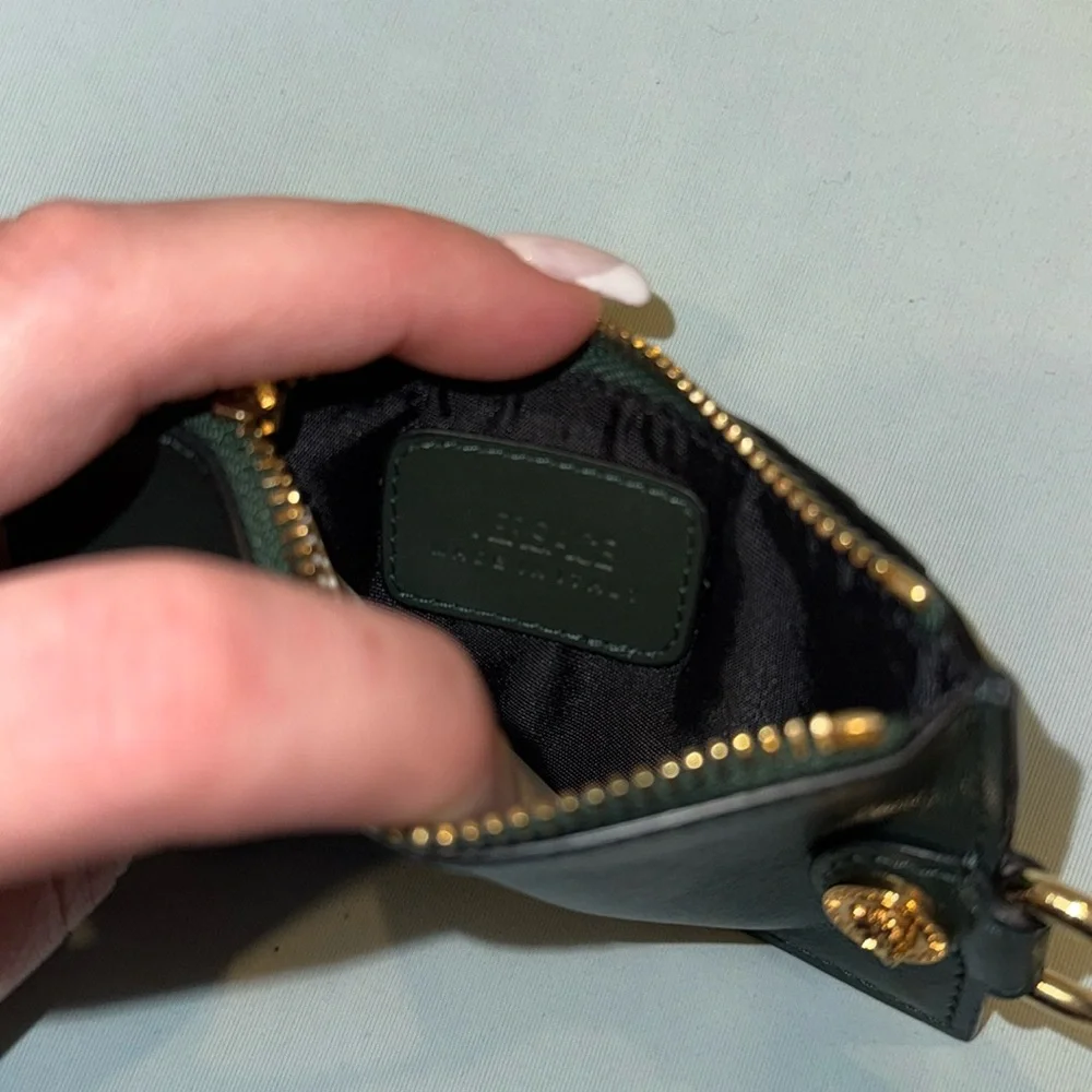 Versace Green Tag Zipped Card Holder *USED ONCE*